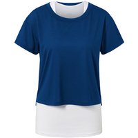 2-in-1-Kurzarm-Sportshirt, royalblau von Tchibo