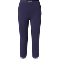 3/4-Leggings mit Spitzenborte, dunkelblau von Tchibo