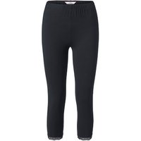 3/4-Leggings mit Spitzenborte, schwarz von Tchibo