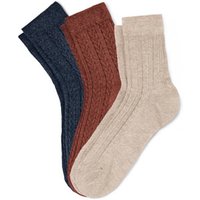 3 Paar Socken mit Zopfmuster von Tchibo