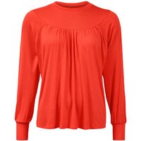 Blusenshirt mit Raffung, orange-rot von Tchibo