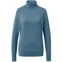 Feinstrick-Rollkragenpullover, rauchblau von Tchibo