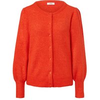 Feinstrickjacke mit Puffärmeln, orange-rot von Tchibo