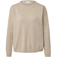 Feinstrickpullover mit Rippdetail, beige von Tchibo