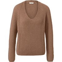 Grobstrick-Pullover mit Wolle, beige von Tchibo