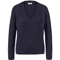 Grobstrick-Pullover mit Wolle, dunkelblau von Tchibo