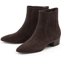 Stiefelette aus chromfrei gegerbtem Veloursleder von Tchibo