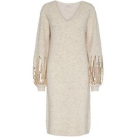 Strickkleid mit Pailletten, beige von Tchibo