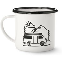 Tchibo - Emaille-Kaffeebecher - schwarz von Tchibo