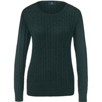 Zopfstrickpullover, dunkelgrün von Tchibo