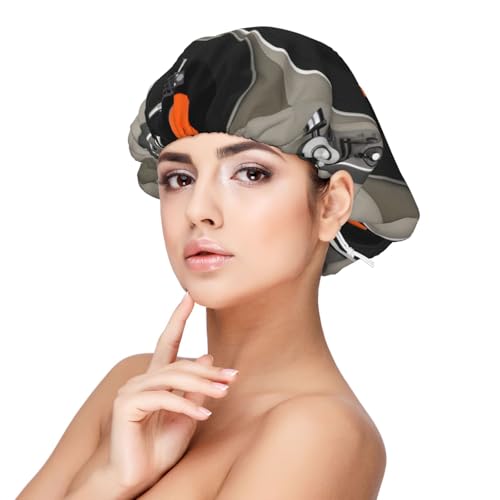 Retro-Vintage-Vinyl-Schallplatte,Verstellbare Seiden-Haarhaube für Erwachsene, Satin-Schlafmütze, elastische Schlafhaube für Damen Retro-Vintage-Vinyl-Schallplatte,Verstellbare Seiden-Haarhaube für Erwachsene, Satin-Schlafmütze, elastische Schlafhaube für Damen von Tcoay