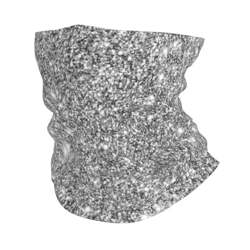 Silberner Glitzer funkelt, Outdoor Multifunktionale Sport Bandana Gesichtsmaske Sport Kopfbedeckung Turban Halswärmer Tube von Tcoay