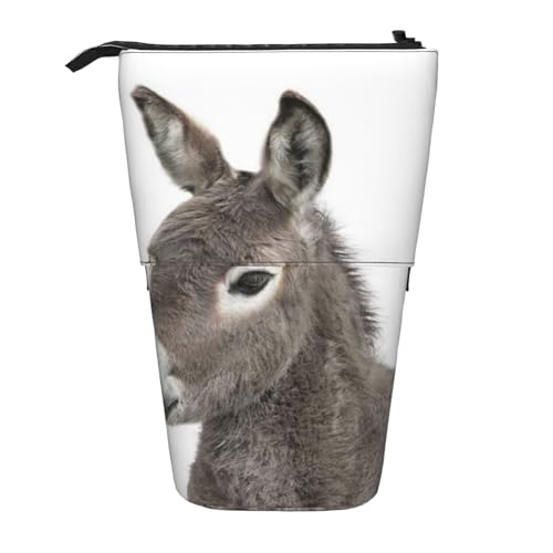 Tcoay Baby-Esel, stehender Stiftehalter, Schreibwarentasche, Bleistiftbeutel, Organizer, Teleskop-Federmäppchen von Tcoay