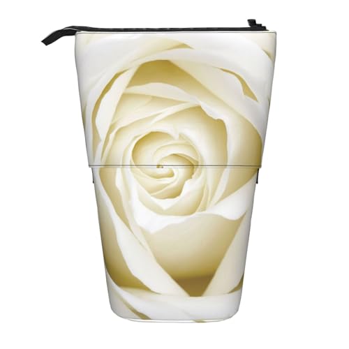 Tcoay Blumenmuster, Rosenmuster, stehender Stiftehalter, Schreibwarentasche, Bleistiftbeutel, Organizer, Teleskop-Federmäppchen von Tcoay