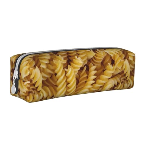 Federmäppchen, tragbar, zylindrisch, mit Reißverschluss, Kosmetiktasche aus Leder,Pasta von Tcoay