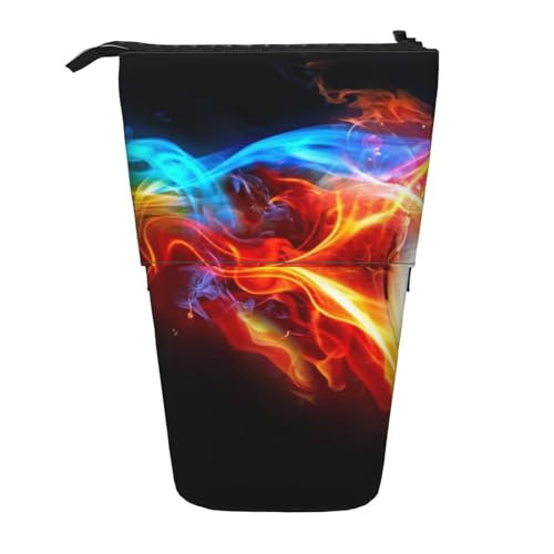 Tcoay Fußball, Stehender Stiftehalter, Schreibwarentasche, Bleistiftbeutel, Organizer, Teleskop-Federmäppchen von Tcoay