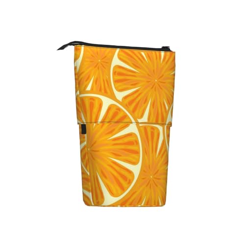 Tcoay Helles Orange, Stehender Stiftehalter, Schreibwarentasche, Bleistiftbeutel, Organizer, Teleskop-Federmäppchen von Tcoay
