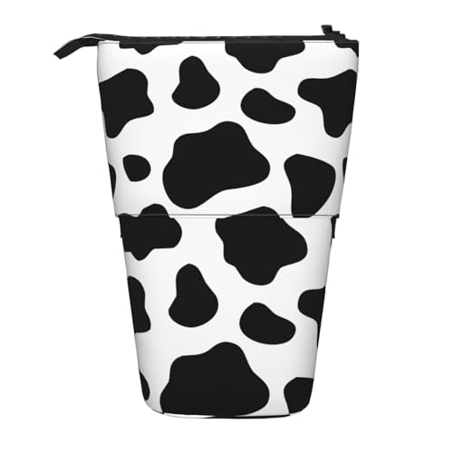 Tcoay Kuh, Stehender Stiftehalter, Schreibwarentasche, Bleistiftbeutel, Organizer, Teleskop-Federmäppchen von Tcoay