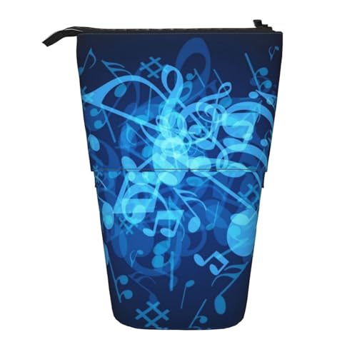 Tcoay Musiknoten mit Notenschlüssel, stehender Bleistifthalter, Schreibwarentasche, Bleistiftbeutel, Organizer, Teleskop-Federmäppchen von Tcoay