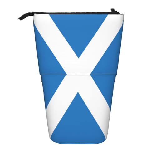Tcoay Schottland-Flagge, stehender Stifthalter, Schreibwarentasche, Bleistifttasche, Organizer, Teleskop-Federmäppchen von Tcoay