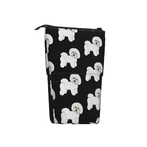 Tcoay Toy Pudel, Stehender Stiftehalter, Schreibwarentasche, Bleistiftbeutel, Organizer, Teleskop-Federmäppchen von Tcoay