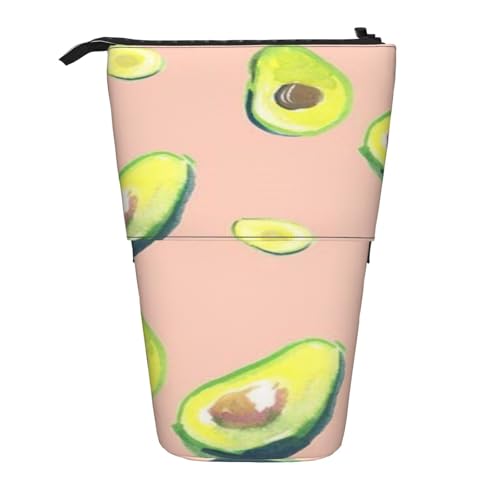 Tcoay Viele Avocado-Bilder drucken, stehender Stifthalter, Schreibwarentasche, Stiftetasche, Organizer, Teleskop-Federmäppchen von Tcoay