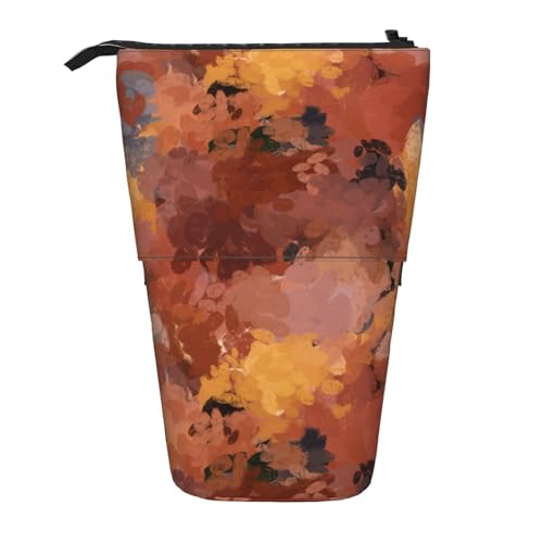 Trendy Chic Terrakotta Rost Orange Braun, Stehender Stiftehalter Schreibwarentasche Stiftetasche Organizer Teleskop-Stifteetui von Tcoay