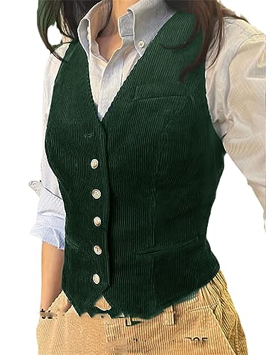 Tdvcpmkk Damen Cordweste Ärmellose Jacke Slim New Coat Strickweste EN8 XXL, EN8, 48 Tdvcpmkk Damen Cordweste Ärmellose Jacke Slim New Coat Strickweste EN8 XXL, EN8, 48 von Tdvcpmkk