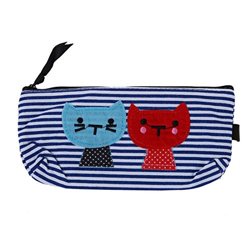 Tdyatocept Stiftebox für Kinder, Make-up-Tasche, Münzfach, Blau von Tdyatocept