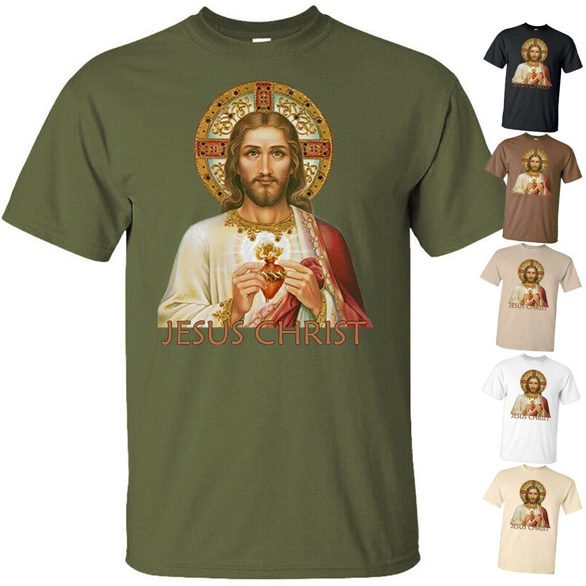 Jesus Christus V40 Dtg Print Herren Tshirt S M L Xl 2Xl 3Xl 4Xl 5Xl Jesus Christus V40 Dtg Print Herren Tshirt S M L Xl 2Xl 3Xl 4Xl 5Xl von TeDeumLaudamus