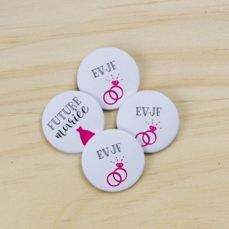 3 Junggesellenabschiedsabzeichen + 1 Zukünftige Braut von TeWhaka