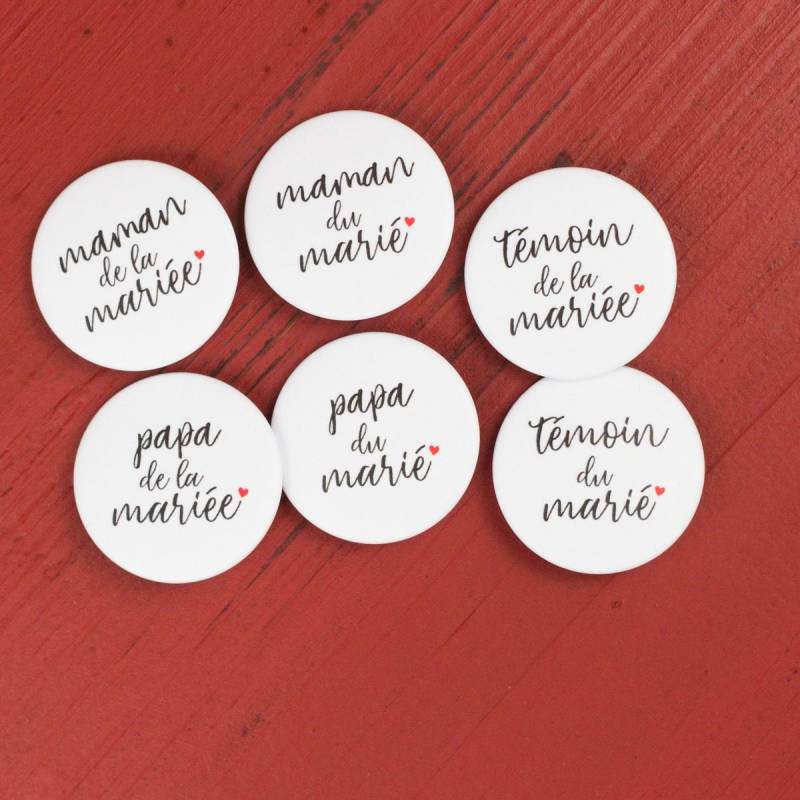 6 Hochzeitsabzeichen Eltern + Zeugen Des Brautpaares von TeWhaka