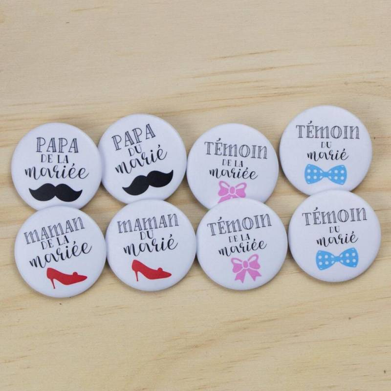 8 Hochzeitsabzeichen Eltern + Zeugen Des Brautpaares von TeWhaka