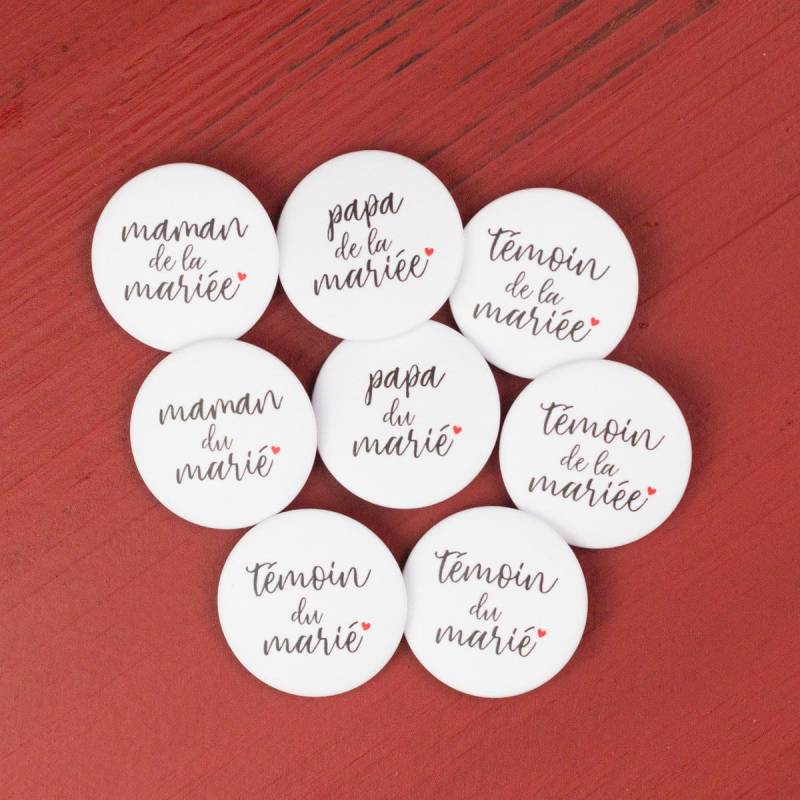 8 Hochzeitsabzeichen Eltern + Zeugen Des Brautpaares von TeWhaka