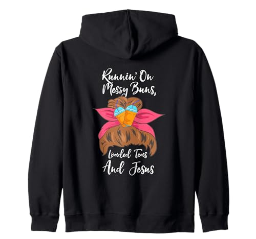 Lustiger geladener Teeliebhaber High Messy Bun Hair Woman Jesus Fan Kapuzenjacke Lustiger geladener Teeliebhaber High Messy Bun Hair Woman Jesus Fan Kapuzenjacke von Tea Fans Christian Believer Cute Messy Bun Design