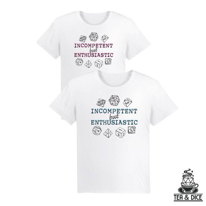 Inkompetent Aber Enthusiastisch. D20 Ttrpg Shirt Inkompetent Aber Enthusiastisch. D20 Ttrpg Shirt von TeaDiceShop
