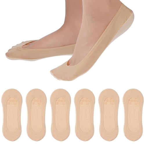 Teaaha 6 Stück Füsslinge Damen 39-42, Füßlinge & Sneakersocken Für Damen, Rutschfeste Ballerina Socken Unsichtbare Atmungsaktive Halbe Sock Nicht Auslaufen Sock Für Frauen von Teaaha