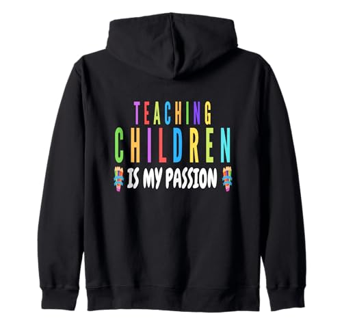 Kinder unterrichten ist Meine Leidenschaft Lehrer Schüler Männer Frauen Kapuzenjacke von Teach Inspire Teacher Kids Back To School