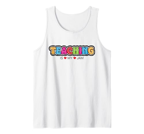 Teaching's My Jam Teacher Cute Back to School Idea Damen Tank Top von Teach Lover Crew First Day Of School Women Graphic