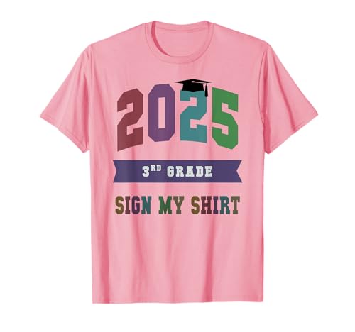 Girls Third Grade 2025 Last Day Autogramme Signing DIY Crew T-Shirt Girls Third Grade 2025 Last Day Autogramme Signing DIY Crew T-Shirt von Teacher 3rd Grader Year End Signature Goodbye