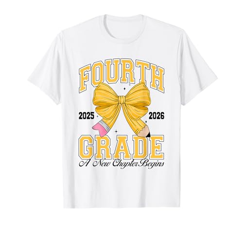 Bleistiftbogen für Mädchen, vierter Schulanfang, erster Schultag, 2025 T-Shirt Bleistiftbogen für Mädchen, vierter Schulanfang, erster Schultag, 2025 T-Shirt von Teacher 4th Grade Grader 1st Day Of School Girl