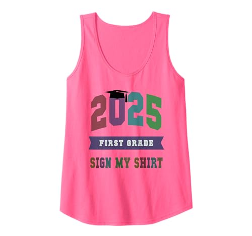Girls 1st Grade 2025 Last Day Autogramme Sign My DIY Team Tank Top Girls 1st Grade 2025 Last Day Autogramme Sign My DIY Team Tank Top von Teacher First Grader Graduation Signing Graduating