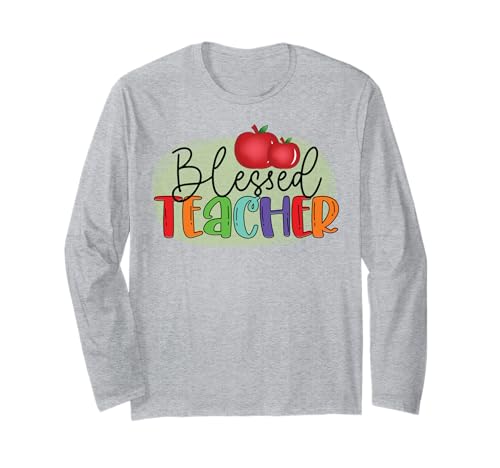 gesegnet Lehrer Lehrer Schule schüler Lehrer Frau männer Langarmshirt gesegnet Lehrer Lehrer Schule schüler Lehrer Frau männer Langarmshirt von Teacher Shopp