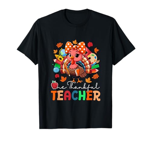 One Thankful Teacher Thanksgiving Truthahn Fliege Damen T-Shirt One Thankful Teacher Thanksgiving Truthahn Fliege Damen T-Shirt von Teacher Thanksgiving Costume