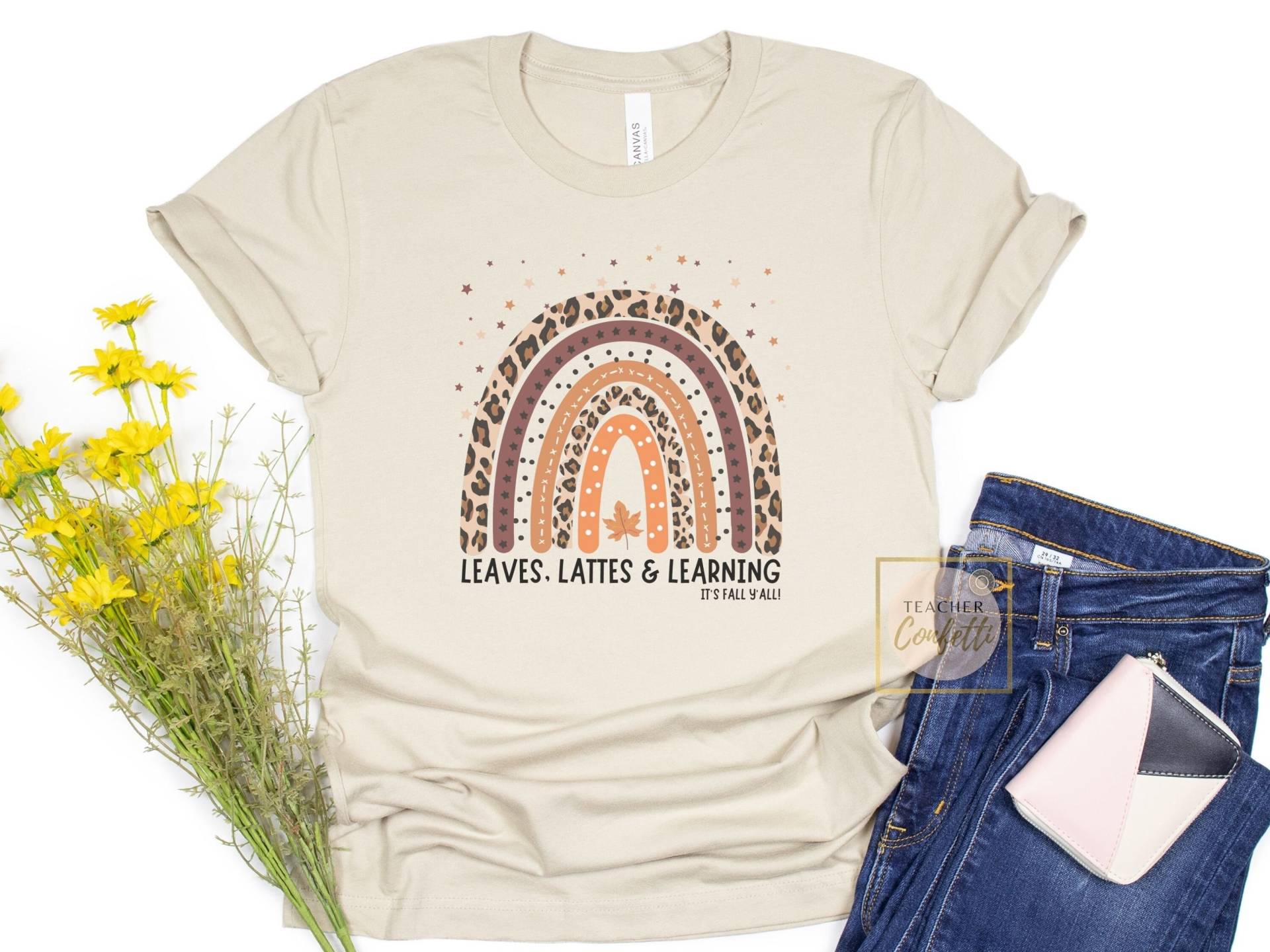 Herbst Lehrer Shirt/Regenbogen T-Shirt Erntedank Herbstlaub Herbst Lehrer Shirt/Regenbogen T-Shirt Erntedank Herbstlaub von TeacherConfetti