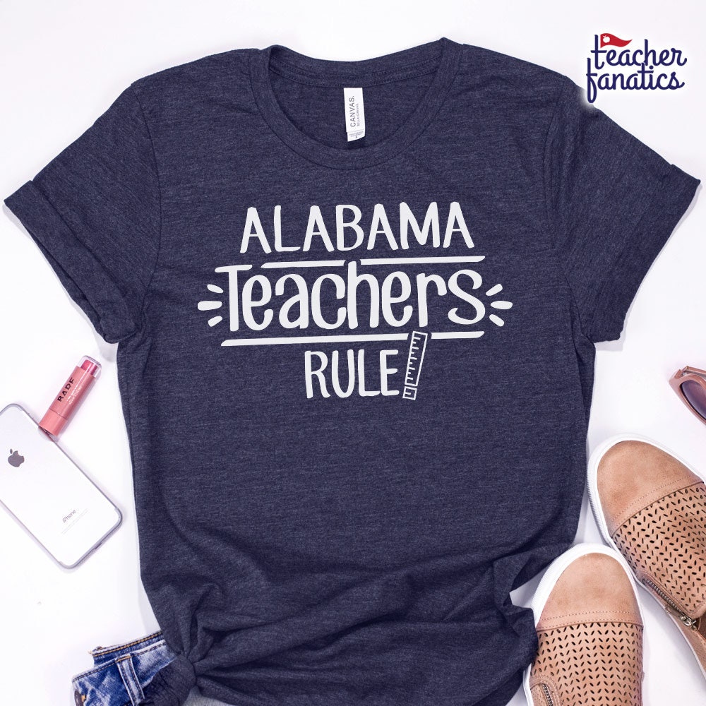 Alabama Teacher Rule School Spirit Shirt - Lustiges State Team T Neue Schüler Erzieher, Zukünftige Ausbilder, Nationale Bildungskonferenzen Alabama Teacher Rule School Spirit Shirt - Lustiges State Team T Neue Schüler Erzieher, Zukünftige Ausbilder, Nationale Bildungskonferenzen von TeacherFanatics