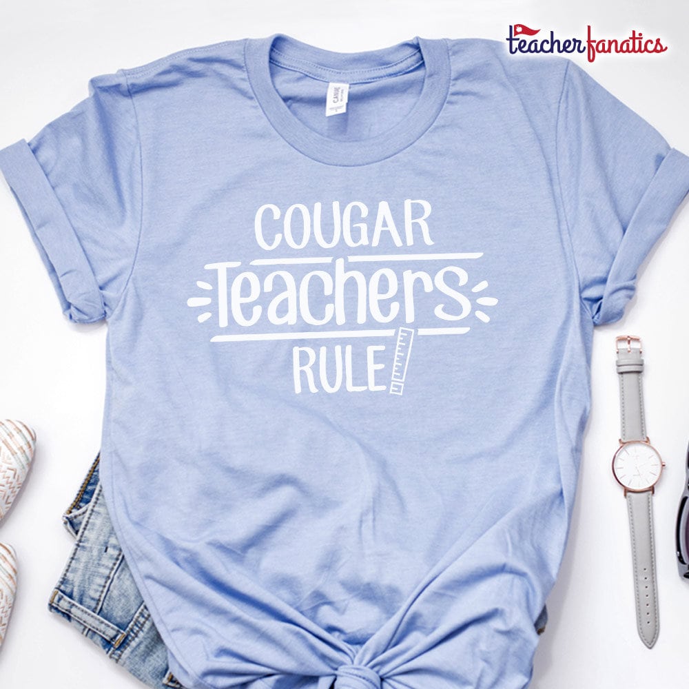 Cougar Teacher Rule School Spirit Shirt - Lustiges Maskottchen Team T Geschenk Für Neue Lehrer, Zukünftige Ausbilder Cougar Teacher Rule School Spirit Shirt - Lustiges Maskottchen Team T Geschenk Für Neue Lehrer, Zukünftige Ausbilder von TeacherFanatics