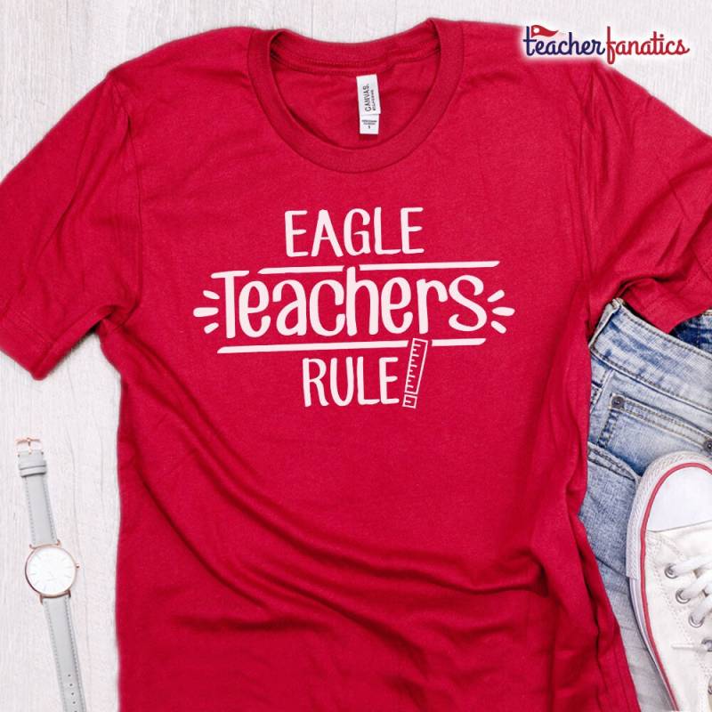 Eagle Teacher Rule School Spirit Shirt - Lustiges Maskottchen Team Geschenk Für Neue Lehrer, Zukünftige Ausbilder Eagle Teacher Rule School Spirit Shirt - Lustiges Maskottchen Team Geschenk Für Neue Lehrer, Zukünftige Ausbilder von TeacherFanatics