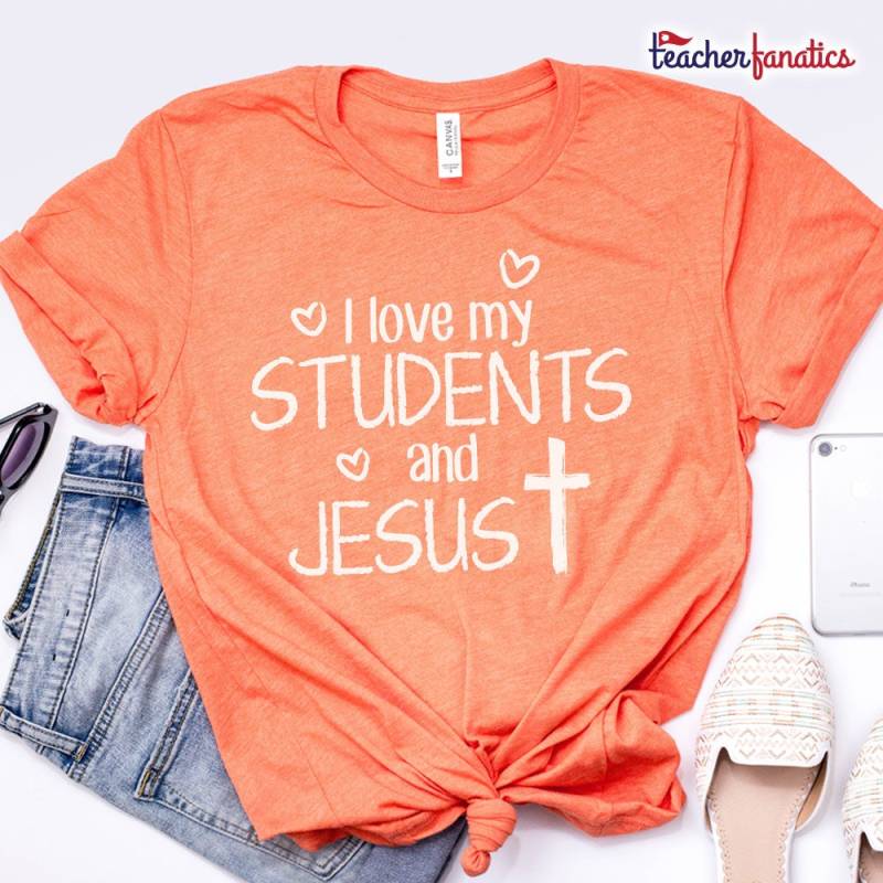 Ich Liebe Meine Schüler Und Jesus Shirt - Religionslehrer Sonntag Schule Lehrer Geschenk Christian Glaube Gott Gesegnet von TeacherFanatics