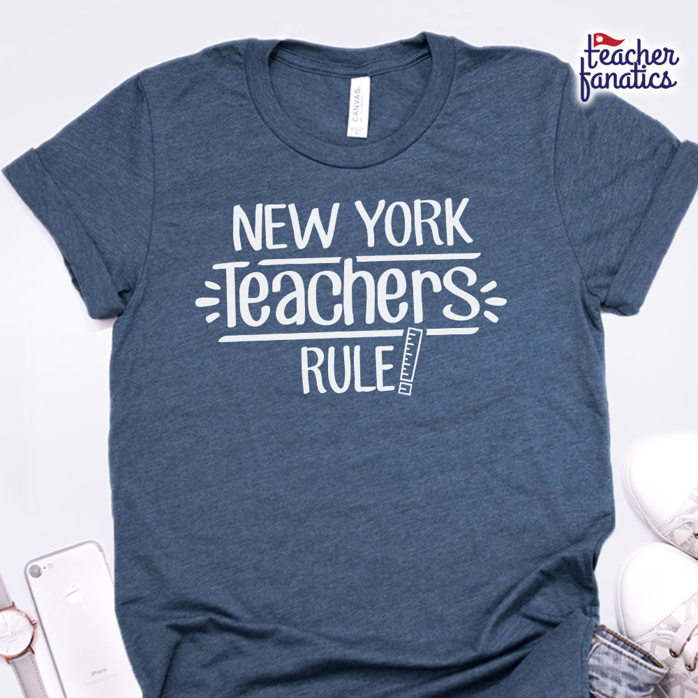 New York Teachers Rule School Spirit Shirt - Lustiges State Team T Neue Schüler Erzieher, Zukünftige Ausbilder, Nationale Bildungskonferenzen New York Teachers Rule School Spirit Shirt - Lustiges State Team T Neue Schüler Erzieher, Zukünftige Ausbilder, Nationale Bildungskonferenzen von TeacherFanatics